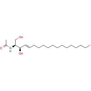 Chemical structure of C2 Ceramide , CAS 3102-57-6, AChemBlock AD251447