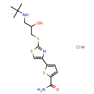 Chemical structure of Arotinolol hydrochloride , CAS 68377-91-3, AChemBlock AD251465