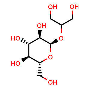 Chemical structure of 2-O-(Alpha-D-Glucopyranosyl)glycerol , CAS 22160-26-5, AChemBlock AD251477
