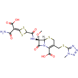 Chemical structure of Cefotetan , CAS 69712-56-7, AChemBlock AD251496
