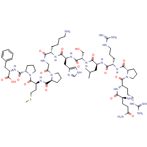 Chemical structure of Apelin-13 , CAS 217082-58-1, AChemBlock AD251503