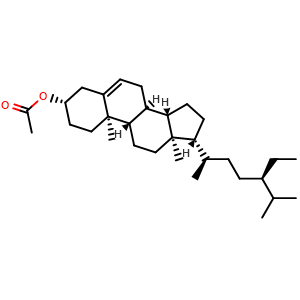Chemical structure of beta-Sitosterol acetate , CAS 915-05-9, AChemBlock AD251509