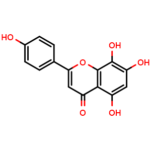Chemical structure of 8-Hydroxyapigenin , CAS 41440-05-5, AChemBlock AD251511