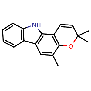 Chemical structure of Girinimbine , CAS 23095-44-5, AChemBlock AD251516