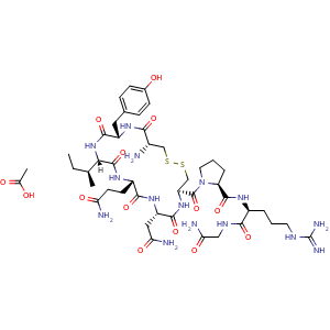 Chemical structure of [Arg8]-Vasotocin acetate , CAS 74927-14-3, AChemBlock AD251521