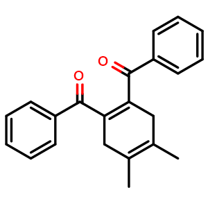 Chemical structure of 1,2-Dibenzoyl-4,5-dimethyl-1,4-cyclohexadiene , CAS 27720-54-3, AChemBlock AD251528