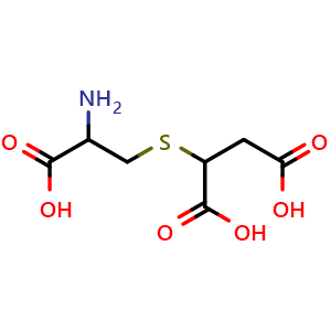 Chemical structure of 2-[(2-Amino-2-carboxyethyl)thio]butanedioic acid , CAS 34317-60-7, AChemBlock AD251529