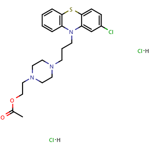 2-[4-[3-(2-chlorophenothiazin-10-yl)propyl]piperazin-1-yl]ethyl acetate dihydrochloride
