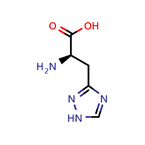 Chemical structure of 1,2,4-triazolyl-3-alanine , CAS 10109-05-4, AChemBlock AD251547