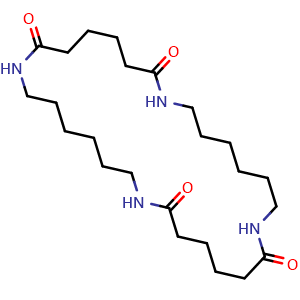 Chemical structure of 1,8,15,22-Tetraazacyclooctacosane-2,7,16,21-tetrone , CAS 4238-35-1, AChemBlock AD251561
