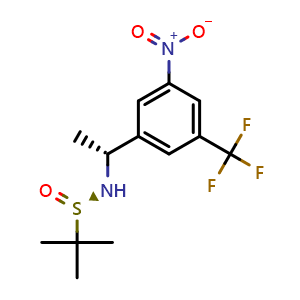 (R)-2-Methyl-N-((R)-1-(3-nitro-5-(trifluoromethyl)phenyl)ethyl)propane-2-sulfinamide