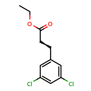 Chemical structure of Ethyl 3-(3,5-dichlorophenyl)-2-propenoate , CAS 103860-22-6, AChemBlock AD251589