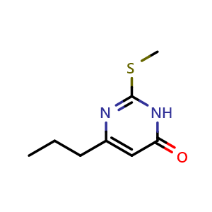 Chemical structure of 2-(methylthio)-6-propylpyrimidin-4(3H)-one , CAS 5751-17-7, AChemBlock AD251605