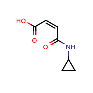 Chemical structure of (2Z)-3-(cyclopropylcarbamoyl)prop-2-enoic acid , CAS 27995-78-4, AChemBlock AD251611