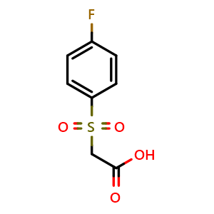 Chemical structure of (4-Fluoro-benzenesulfonyl)-acetic acid , CAS 383-38-0, AChemBlock AD251623