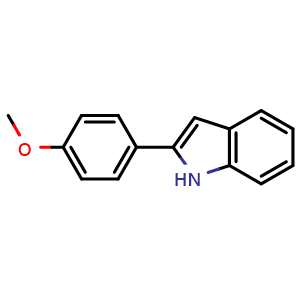 Chemical structure of 2-(4-Methoxyphenyl)-1H-indole , CAS 5784-95-2, AChemBlock AD251625