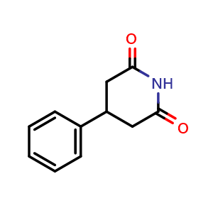 Chemical structure of 4-phenylpiperidine-2,6-dione , CAS 14149-31-6, AChemBlock AD251640