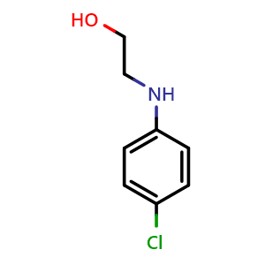 Chemical structure of 2-[(4-chlorophenyl)amino]ethan-1-ol , CAS 2933-81-5, AChemBlock AD251714