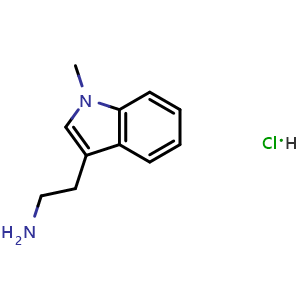Chemical structure of 2-(1-methyl-1h-indol-3-yl)ethanamine hydrochloride , CAS 2826-96-2, AChemBlock AD251734