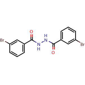 Chemical structure of 3-Bromo-N'-(3-bromobenzoyl) benzohydrazide , CAS 84196-25-8, AChemBlock AD251735