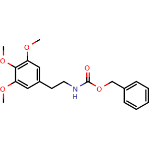 Chemical structure of Benzyl (3,4,5-trimethoxyphenethyl)carbamate , CAS 1436392-06-1, AChemBlock AD251740