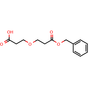 Chemical structure of 3-{[3-(benzyloxy)-3-oxopropyl]oxy}propanoic acid , CAS 2923428-88-8, AChemBlock AD251746