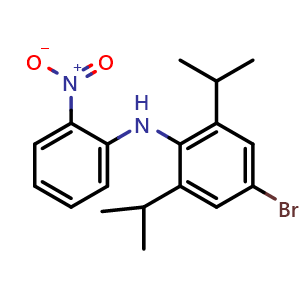 Chemical structure of [4-bromo-2,6-di(prop-2-yl)phenyl](2-nitrophenyl)amine , CAS 2996888-94-7, AChemBlock AD251752