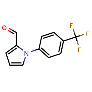 Chemical structure of 1-[4-(trifluoromethyl)phenyl]pyrrole-2-carbaldehyde , CAS 156496-70-7, AChemBlock AD251768