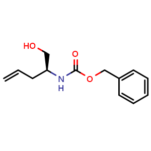 Chemical structure of benzyl {[(2S)-1-hydroxypent-4-en-2-yl]amino}methanoate , CAS 174626-20-1, AChemBlock AD251773