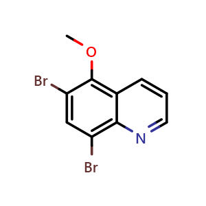 Chemical structure of 6,8-dibromo-5-methoxyquinoline , CAS 36022-96-5, AChemBlock AD251785