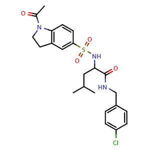 2-(1-Acetylindoline-5-sulfonamido)-N-(4-chlorobenzyl)-4-methylpentanamide