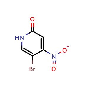 Chemical structure of 5-Bromo-4-nitropyridin-2(1H)-one , CAS 1805551-94-3, AChemBlock AD251832