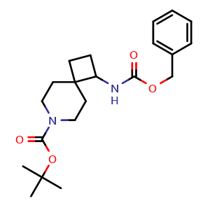 Chemical structure of tert-Butyl 1-(((benzyloxy)carbonyl)amino)-7-azaspiro[3.5]nonane-7-carboxylate , CAS 2215028-48-9, AChemBlock AD251864