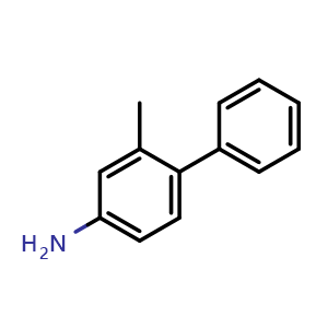 Chemical structure of 3-Methyl-4-phenylaniline , CAS 63019-97-6, AChemBlock AD251867