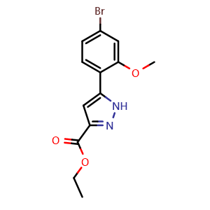 ethyl 5-(4-bromo-2-methoxyphenyl)-1H-pyrazole-3-carboxylate