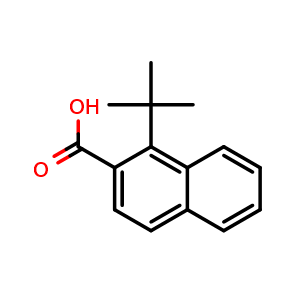 Chemical structure of 1-(tert-butyl)-2-naphthoic acid , CAS 1332452-80-8, AChemBlock AD251889