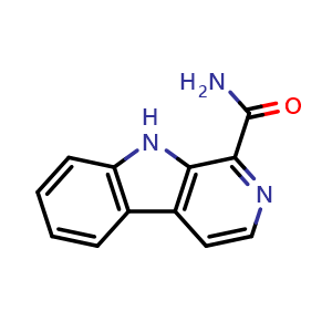 Chemical structure of 9H-pyrido[3,4-b]indole-1-carboxamide , CAS 38940-60-2, AChemBlock AD251891