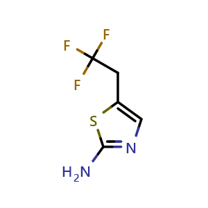 Chemical structure of 5-(2,2,2-trifluoroethyl)thiazol-2-amine , CAS 959600-67-0, AChemBlock AD251892
