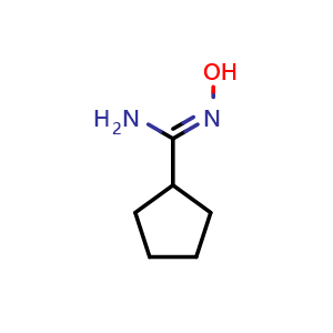 Chemical structure of (Z)-N'-hydroxycyclopentanecarboximidamide , CAS 1942923-13-8, AChemBlock AD251926