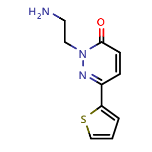 Chemical structure of 2-(2-Aminoethyl)-6-(2-thienyl)-3(2H)-pyridazinone , CAS 1105192-79-7, AChemBlock AD251929
