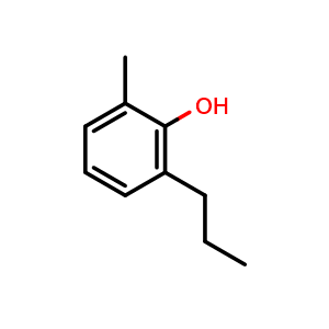 Chemical structure of 2-methyl-6-propylphenol , CAS 3520-52-3, AChemBlock AD251933