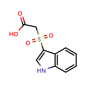 Chemical structure of (1H-Indol-3-ylsulfonyl)acetic acid , CAS 54466-88-5, AChemBlock AD251939