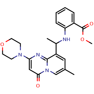 Methyl 2-(1-(7-methyl-2-morpholino-4-oxo-4H-pyrido[1,2-a]pyrimidin-9-yl)ethylamino)benzoate