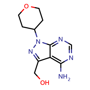 (4-Amino-1-(tetrahydro-2h-pyran-4-yl)-1h-pyrazolo[3,4-d]pyrimidin-3-yl)methanol