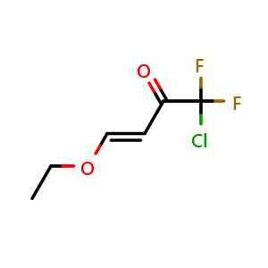 Chemical structure of (E)-1-Chloro-4-ethoxy-1,1-difluoro-3-buten-2-one , CAS 170118-79-3, AChemBlock AD252555