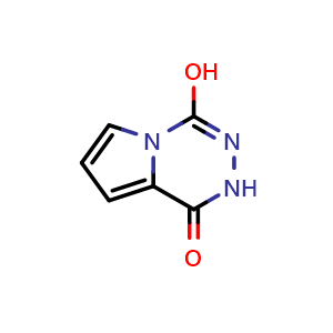 Chemical structure of 4-Hydroxy-1h,2h-pyrrolo[1,2-d][1,2,4]triazin-1-one , CAS 50269-88-0, AChemBlock AD253070