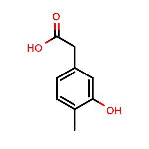 Chemical structure of 2-(3-Hydroxy-4-methylphenyl)acetic Acid , CAS 103262-83-5, AChemBlock AD253104