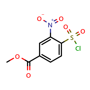 Chemical structure of Methyl 4-chlorosulfonyl-3-nitrobenzoate , CAS 162010-78-8, AChemBlock AD253106