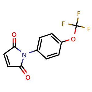 Chemical structure of 1-4-(Trifluoromethoxy)phenyl-1H-pyrrole-2,5-dione , CAS 68255-58-3, AChemBlock AD253116
