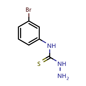 Chemical structure of 3-Amino-1-(3-bromophenyl)thiourea , CAS 116567-17-0, AChemBlock AD253117